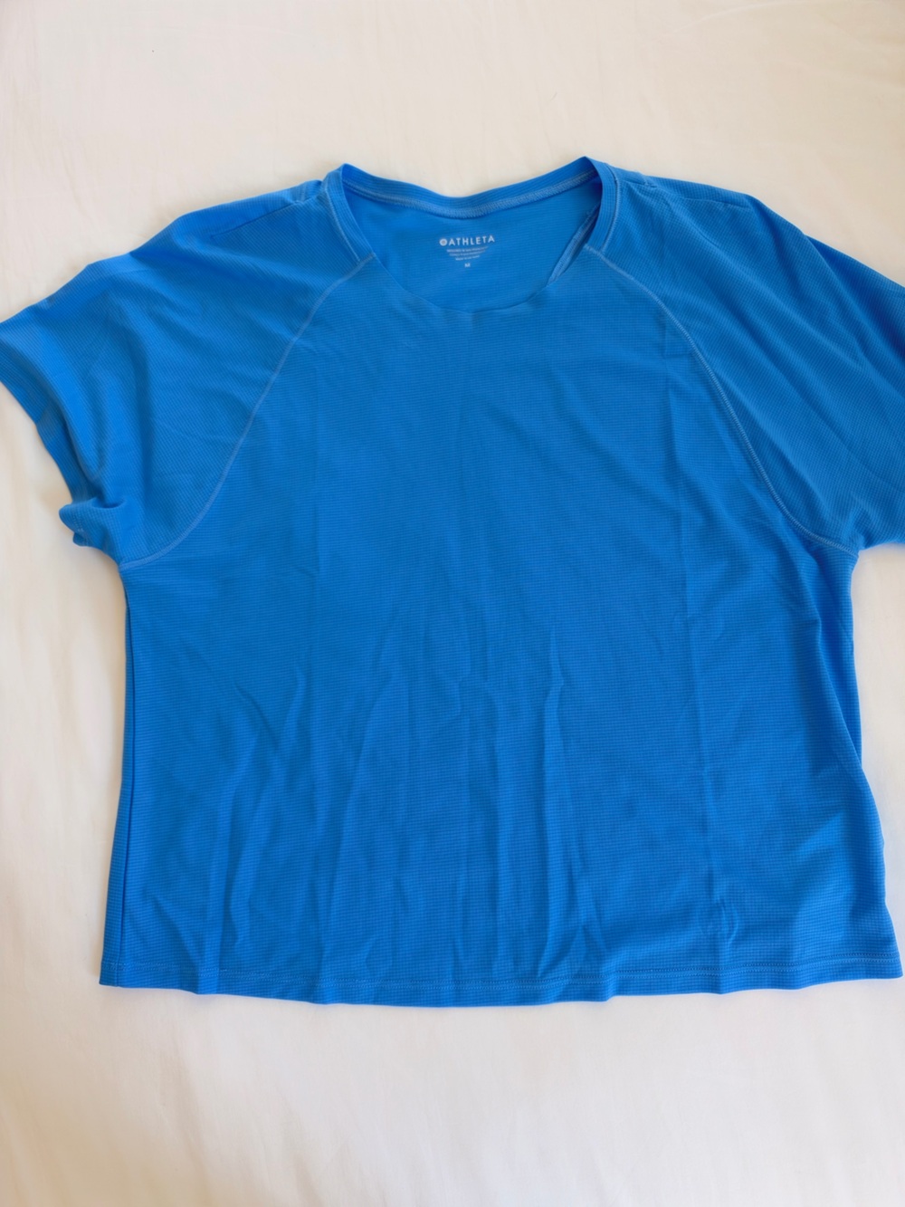 Athleta Bright Blue Short Sleeve Performance Tee
